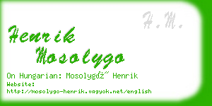 henrik mosolygo business card